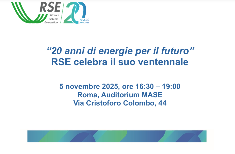 “20 anni di energie per il futuro” RSE celebra il suo ventennale